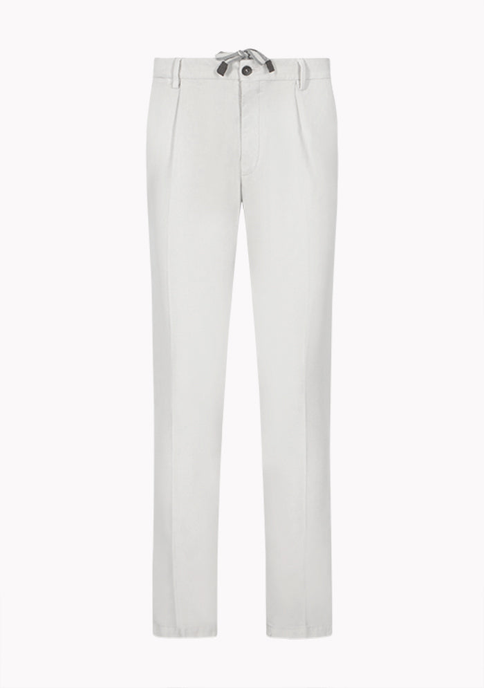 Men's Courmayeur Devore Peach-Skin Cotton Trousers in grey, front, Addison Geneva #color_GRIGIO