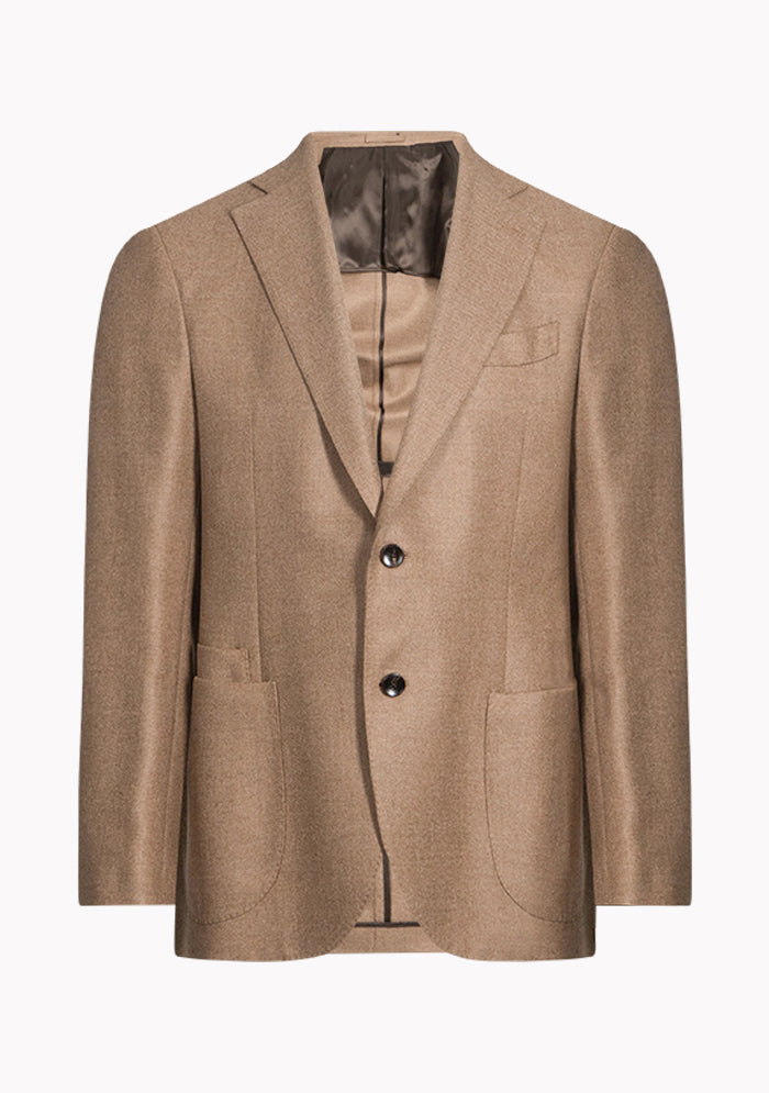 Men's Montreux Wool & Cashmere Blazer in camel, front, Addison Geneva #color_camel
