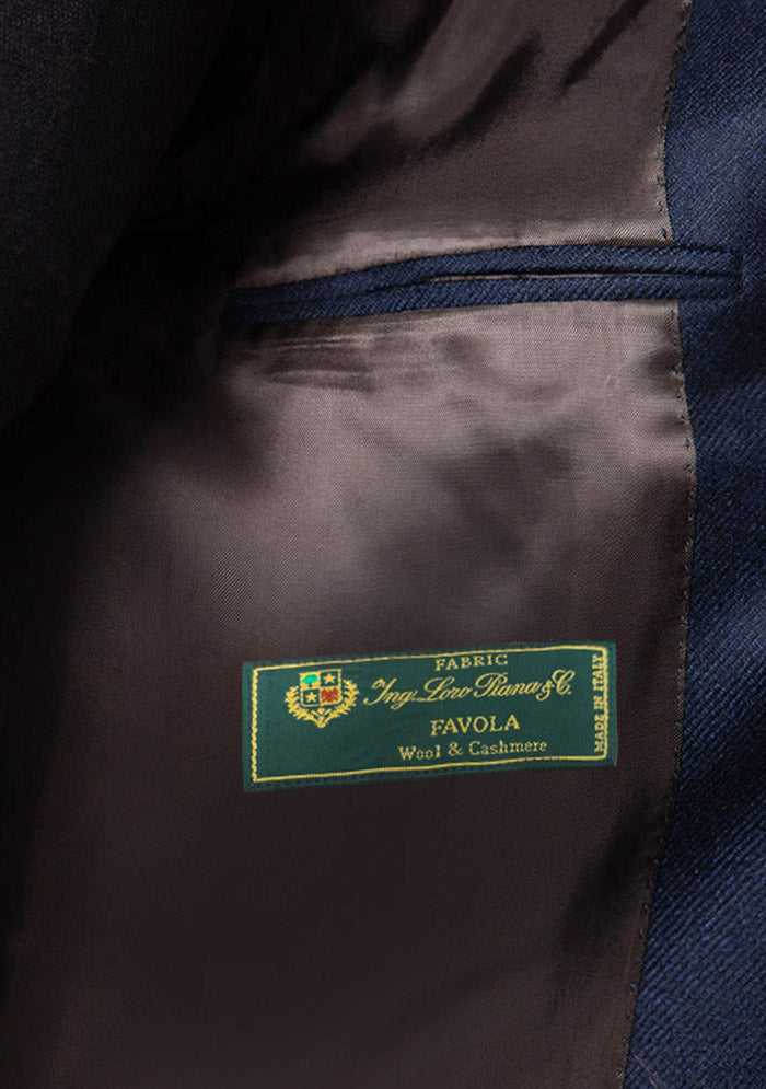 Men's Montreux Wool & Cashmere Blazer in navy, made in Italy, Addison Geneva #color_blu
