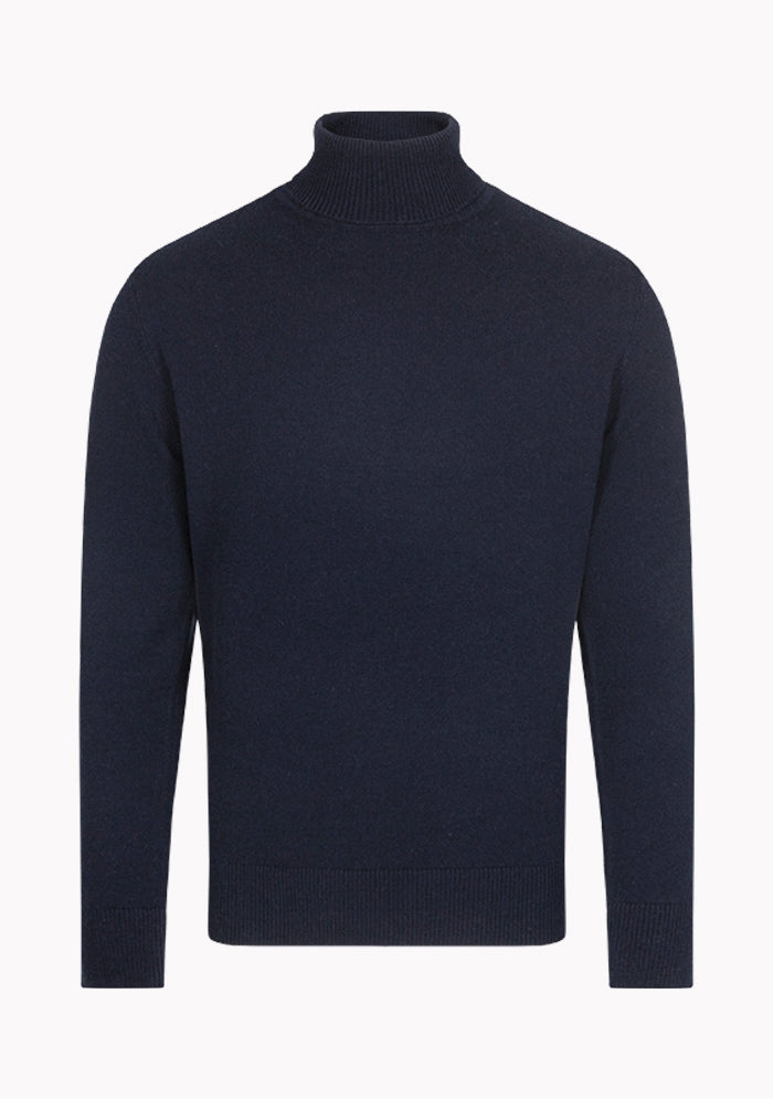 Men's Perugia Wool & Cashmere Turtleneck in navy, Addison × DrunkenKoala #color_NAVY