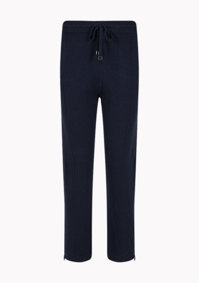 Men's Parma Wool & Cashmere Jogger Pants in navy, plain, Addison × DrunkenKoala #color_NAVY 2