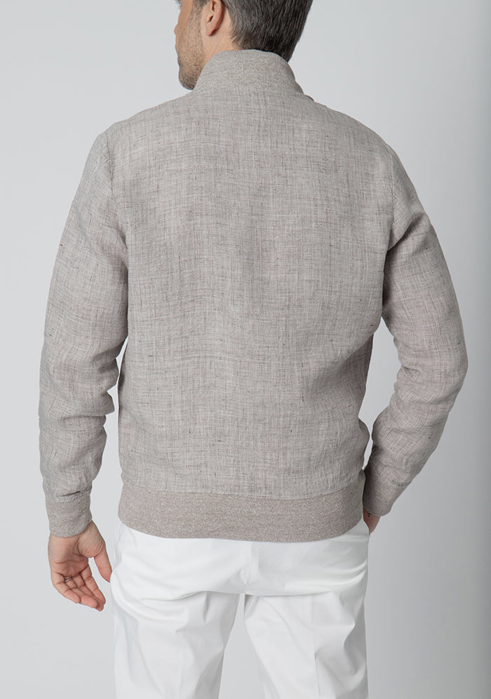 Ischia Linen Bomber