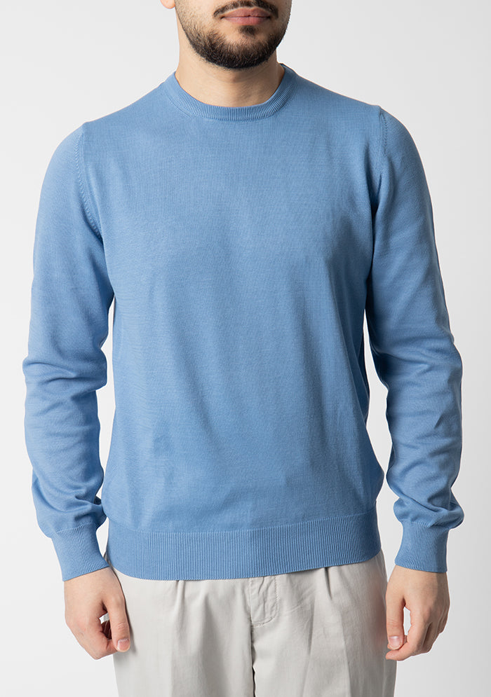 Italian Ice Cotton Crewneck Sweater