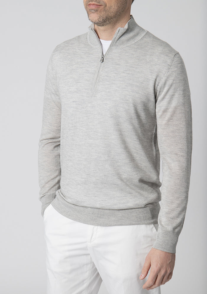 Silk & Cashmere Half Zip