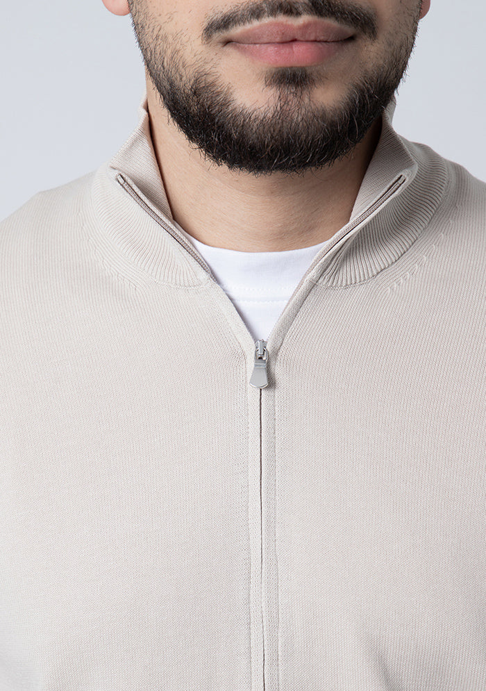 Italian Ice Cotton Full-Zip Cardigan