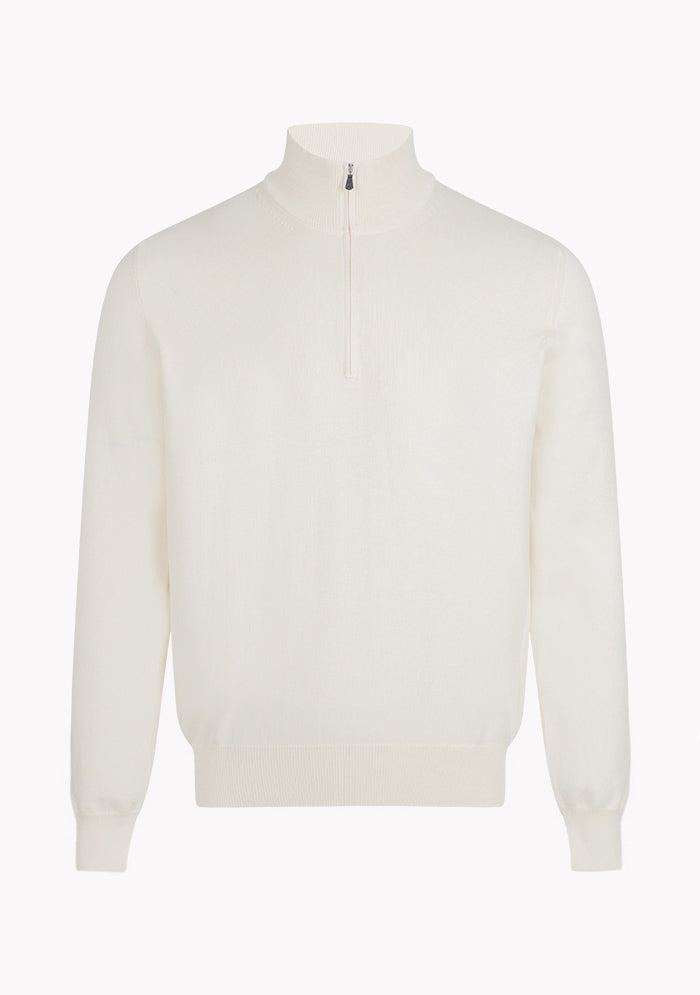 Italian Ice Cotton Half-Zip Sweater