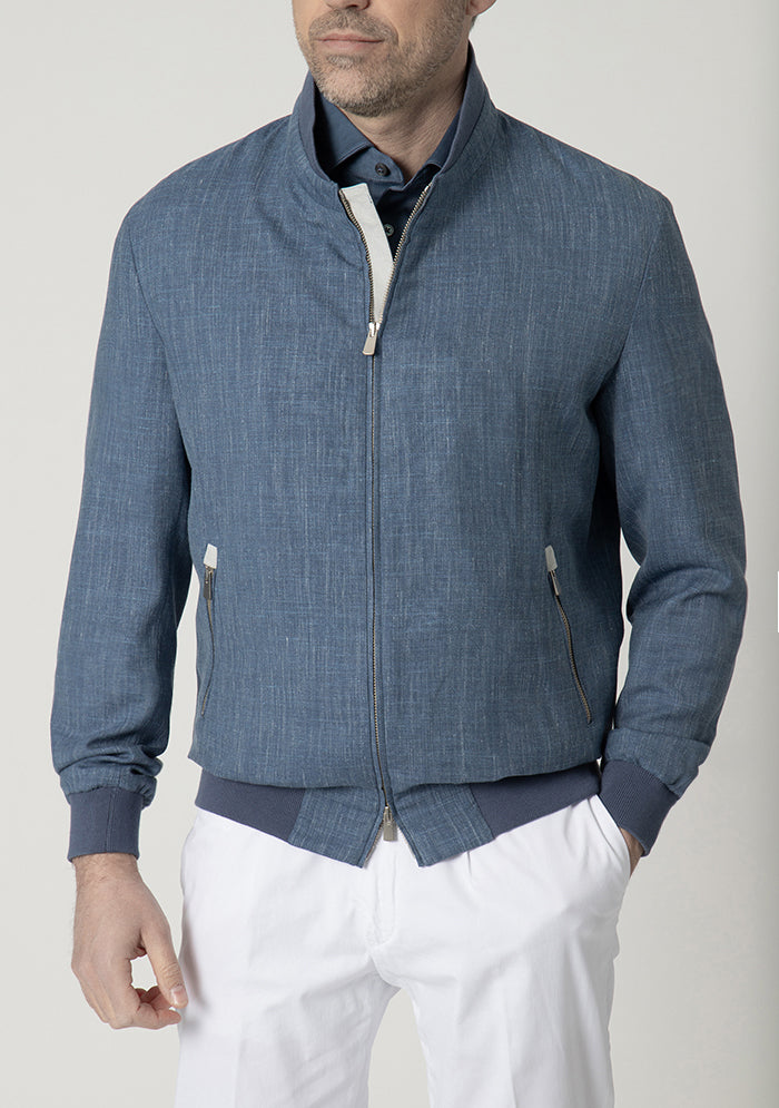 Bomber Wool Silk & Linen