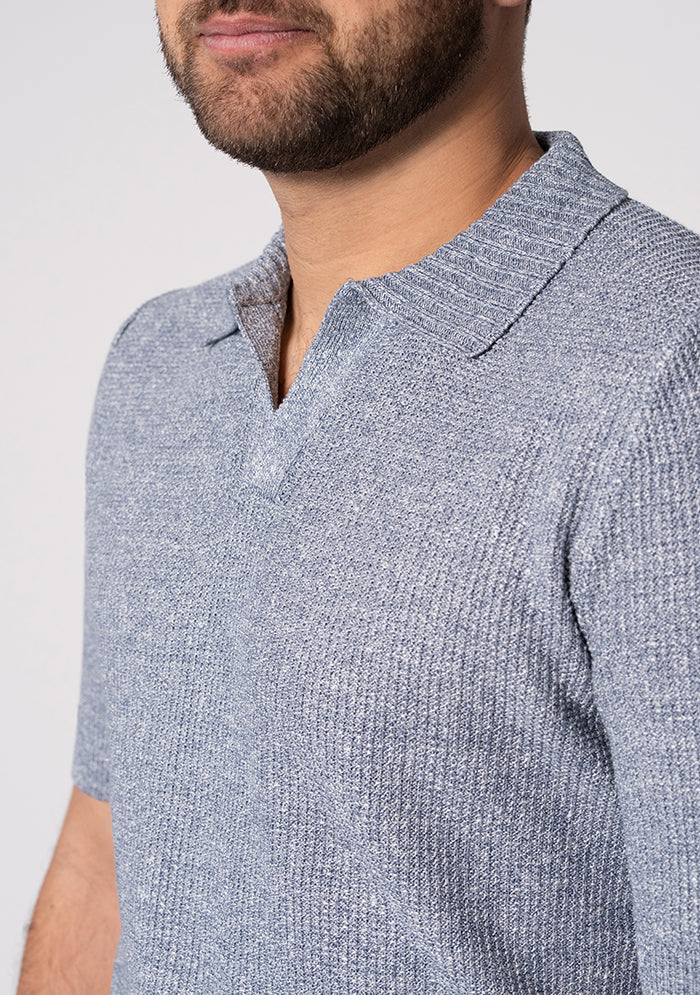 Italian Textured Cotton Polo