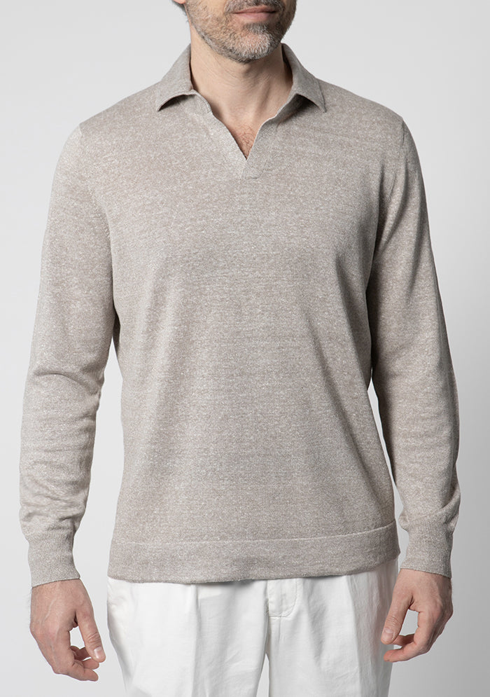 Linen Cotton Skipper Polo
