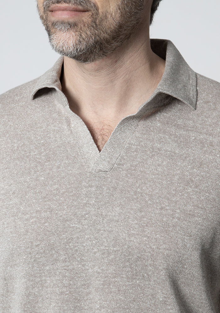 Linen Cotton Skipper Polo