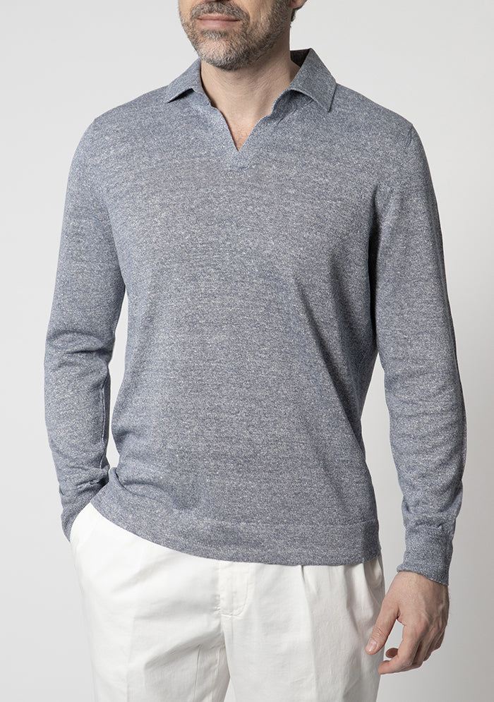 Linen Cotton Skipper Polo