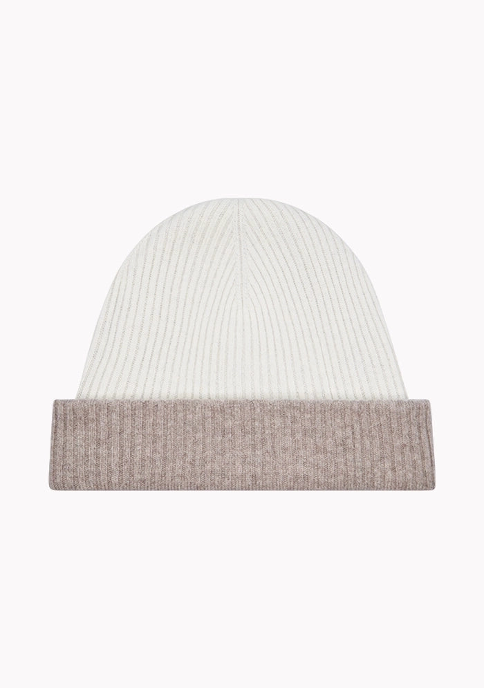 Reversible Bicolor Cashmere Beanie