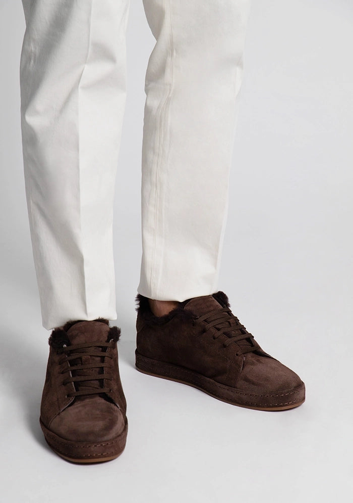 Cortina Shearling-Lined Suede Sneakers