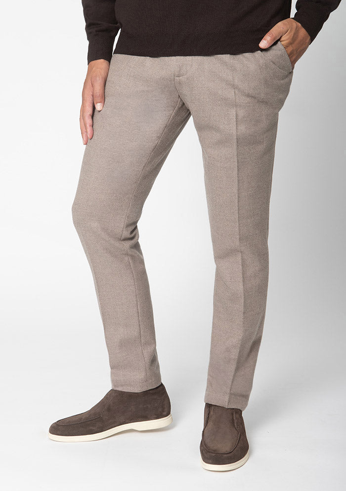 Aosta Wool Stretch Drawstring Trousers