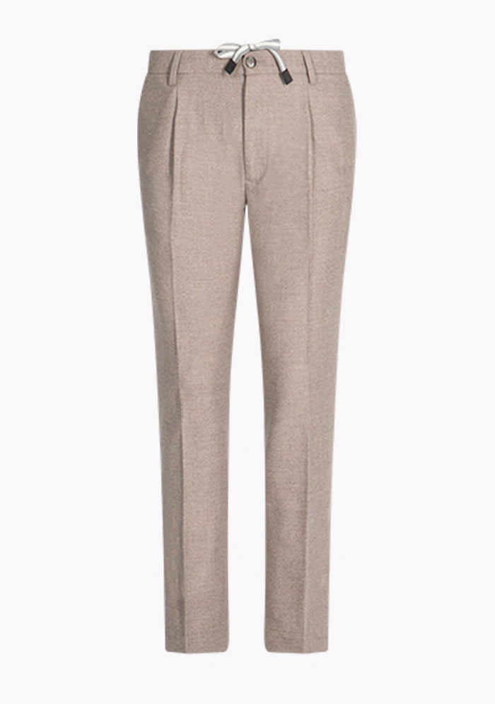 Aosta Wool Stretch Drawstring Trousers