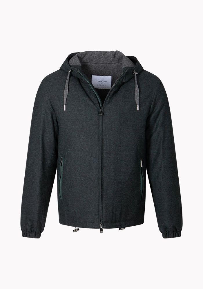 Sannino Wool Hooded Bomber