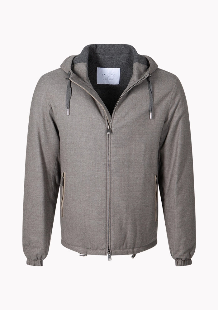 Sannino Wool Hooded Bomber