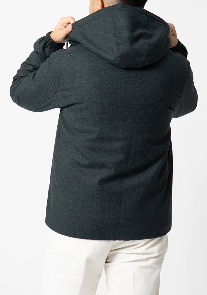 Sannino Wool Hooded Bomber