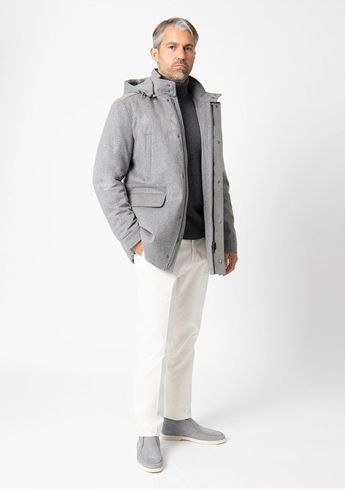 Caligola Hooded Cashmere Parka