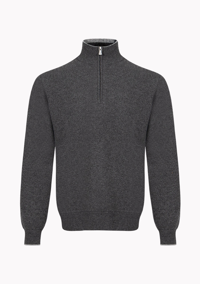 Modena Cashmere Zipper Sweater | Addison Geneva