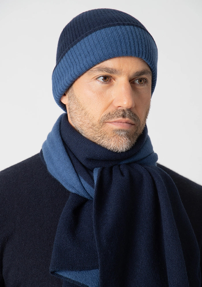 Reversible Bicolor Cashmere Scarf