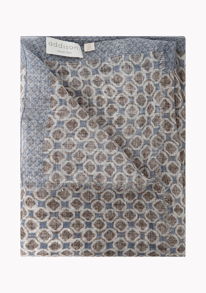 Lightweight Italian Linen Pattern Scarf