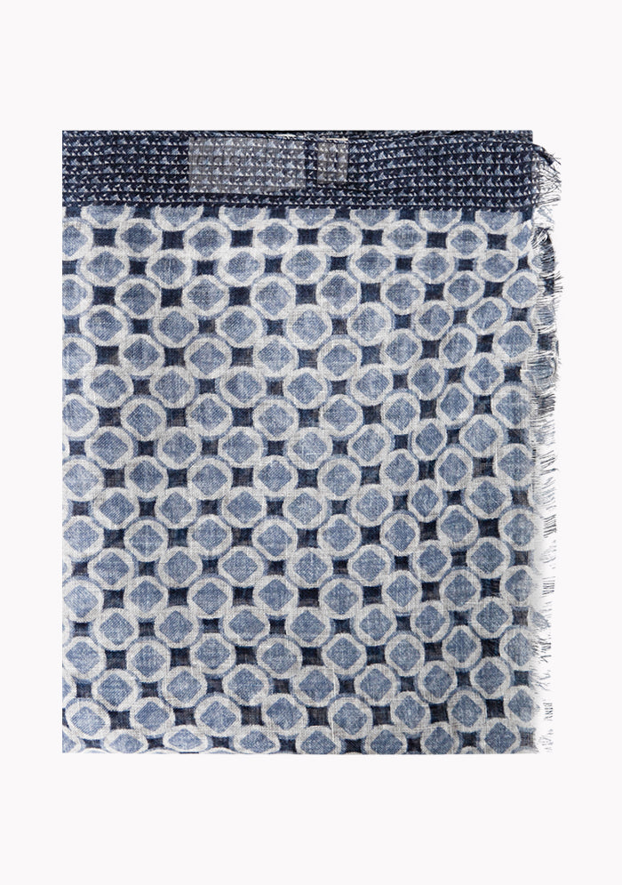 Lightweight Italian Linen Pattern Scarf