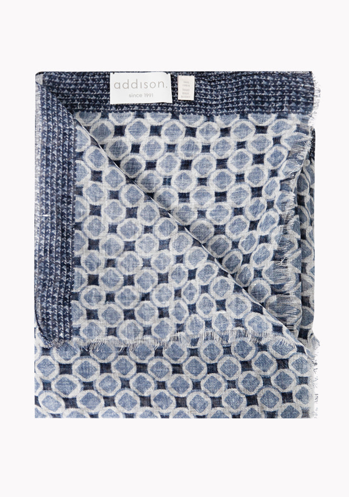 Lightweight Italian Linen Pattern Scarf