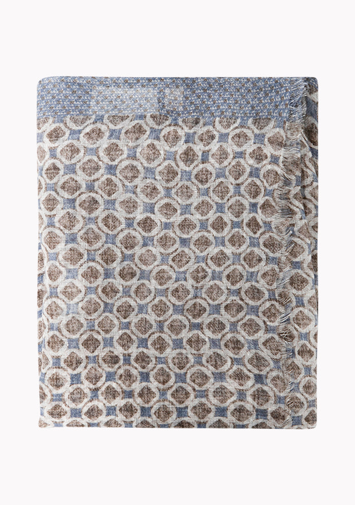 Lightweight Italian Linen Pattern Scarf