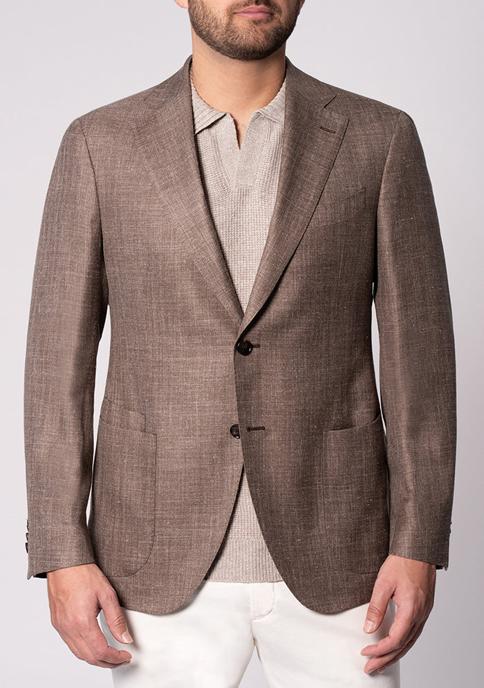 Italian Wool Silk Linen Blazer