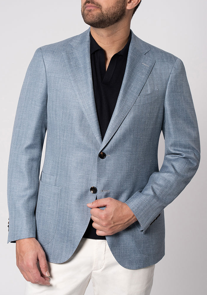 Italian Wool Silk Linen Blazer
