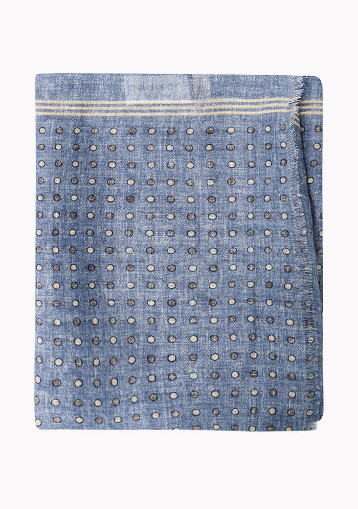 Lightweight Linen Polka Dot Scarf