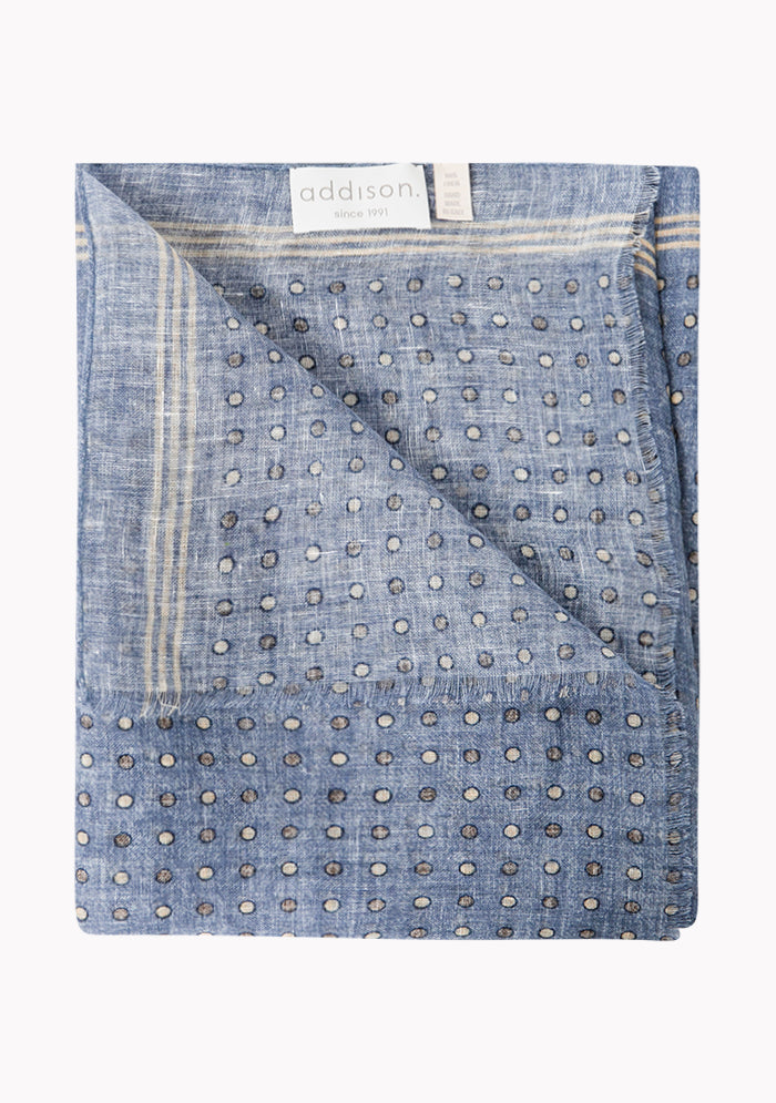 Lightweight Linen Polka Dot Scarf