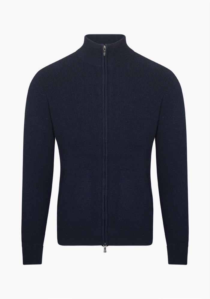 Ancona Wool & Cashmere Full-Zip Sweater