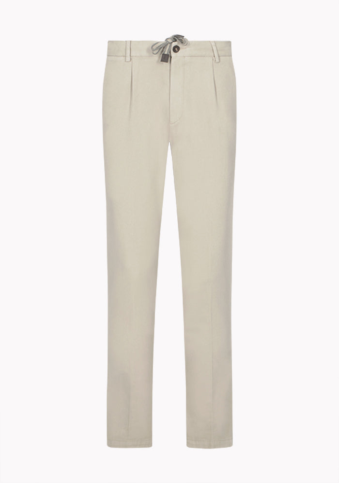 Men's Courmayeur Devore Cotton & Cashmere Twill Trousers in beige, front, Addison Geneva #color_beige