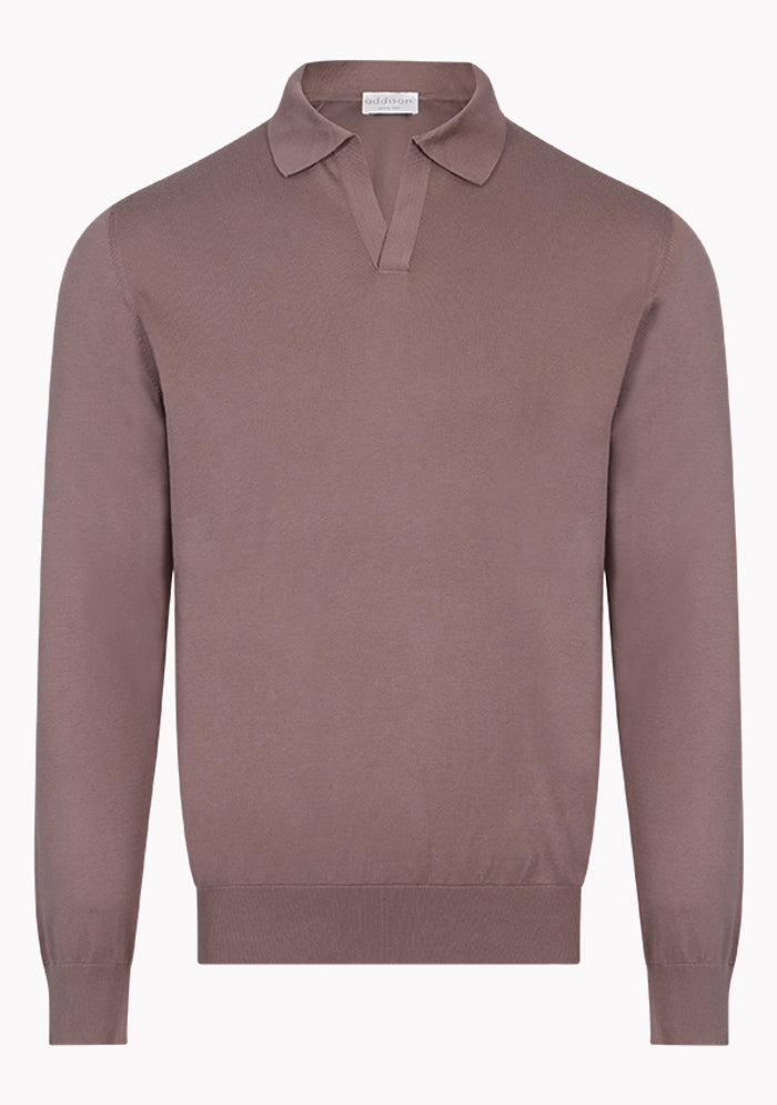 Luxury Suvin Cotton Polo Sweater