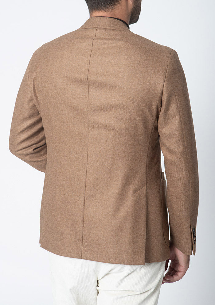 Men's Montreux Wool & Cashmere Blazer in camel, fully lined, 93% wool 7% cashmere, Addison Geneva #color_camel