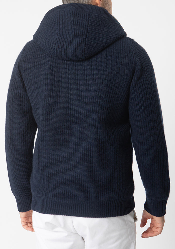 St. Moritz Cashmere Cardigan with Rex Fur Lining