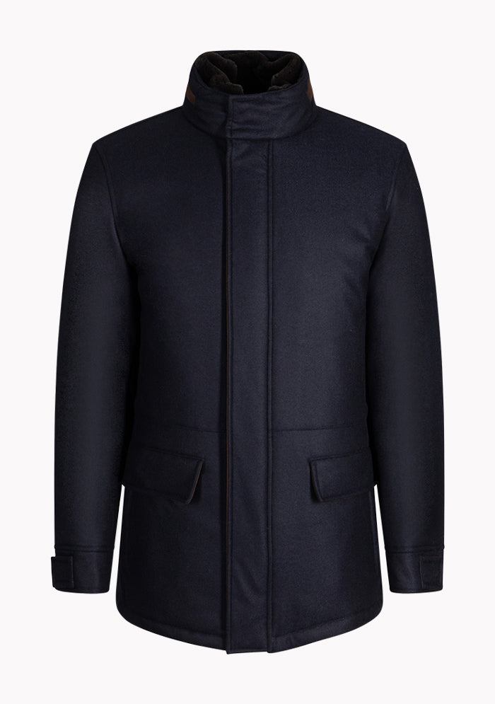 Verona Wool & Cashmere Parka with Rex Fur