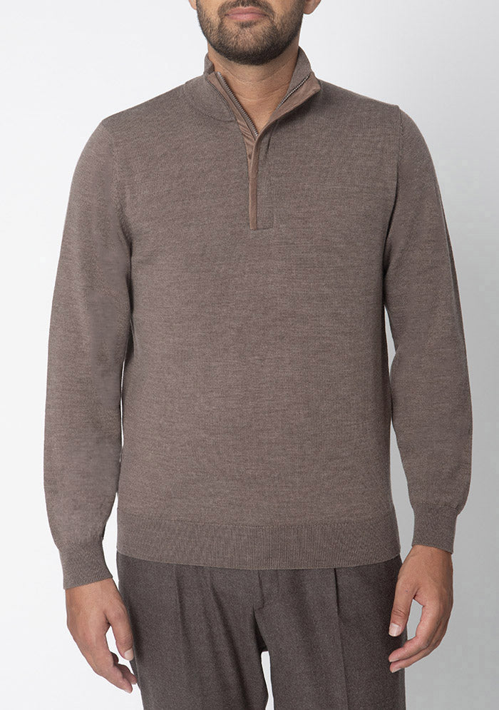 Biella Wool Half-Zip Sweater