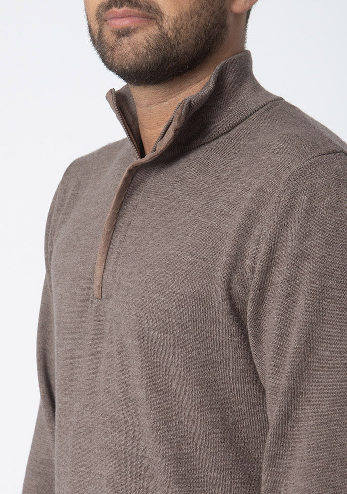 Biella Wool Half-Zip Sweater