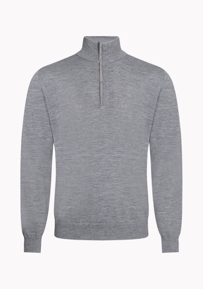 Biella Wool Half-Zip Sweater