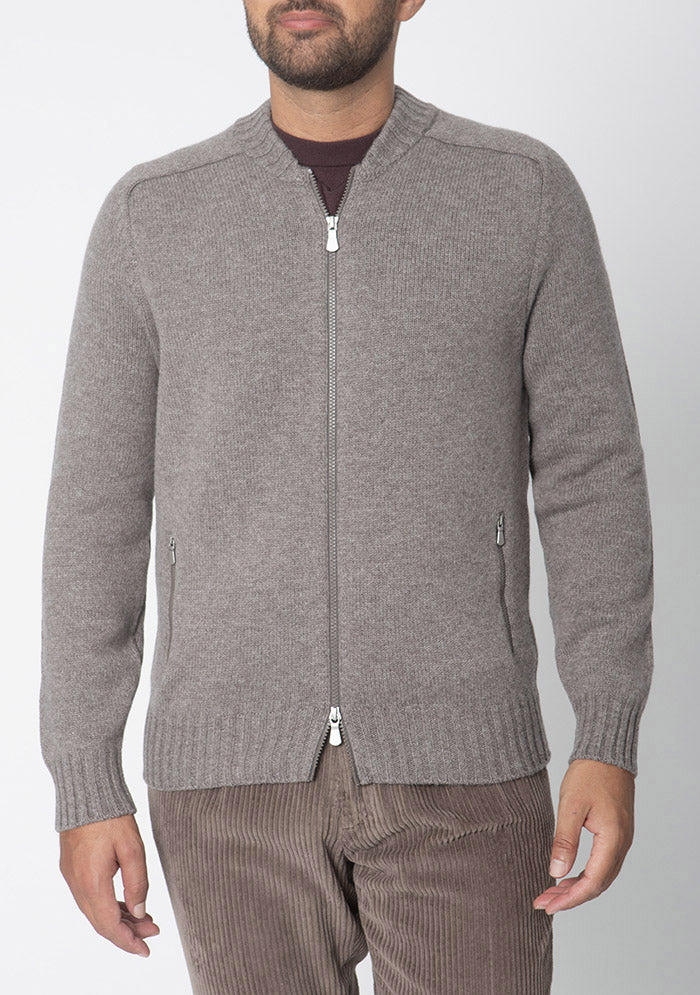 Cervinia Wool Knitted Bomber Cardigan