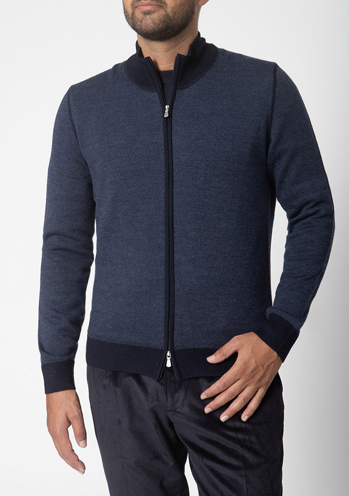 Vicenza Merino Wool Full-Zip Cardigan