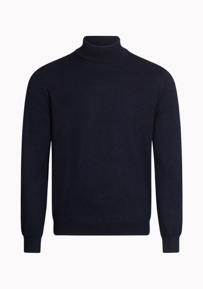 Men's navy Merino wool turtleneck, Stresa, made in Italy, Addison Geneva #color_blu