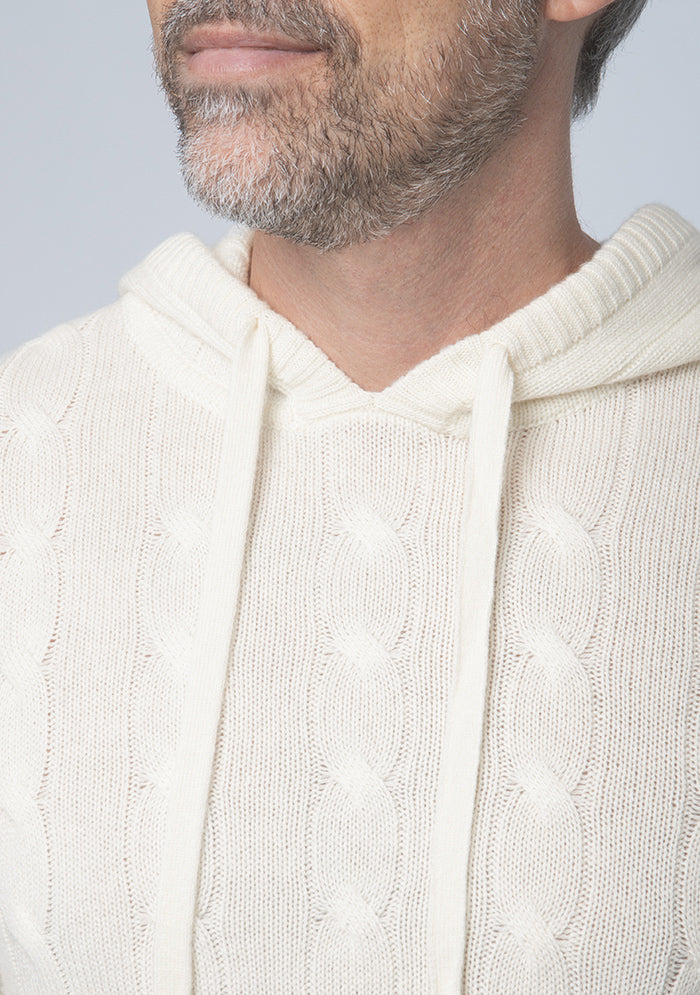 Stelvio Wool & Cashmere Cable-Knit Hoodie