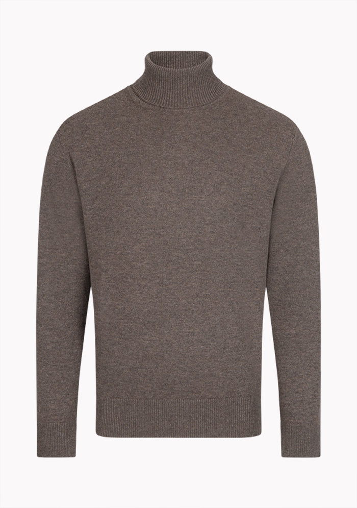 Men's Perugia Wool & Cashmere Turtleneck in grizzly brown, Addison × DrunkenKoala #color_GRIZZLY