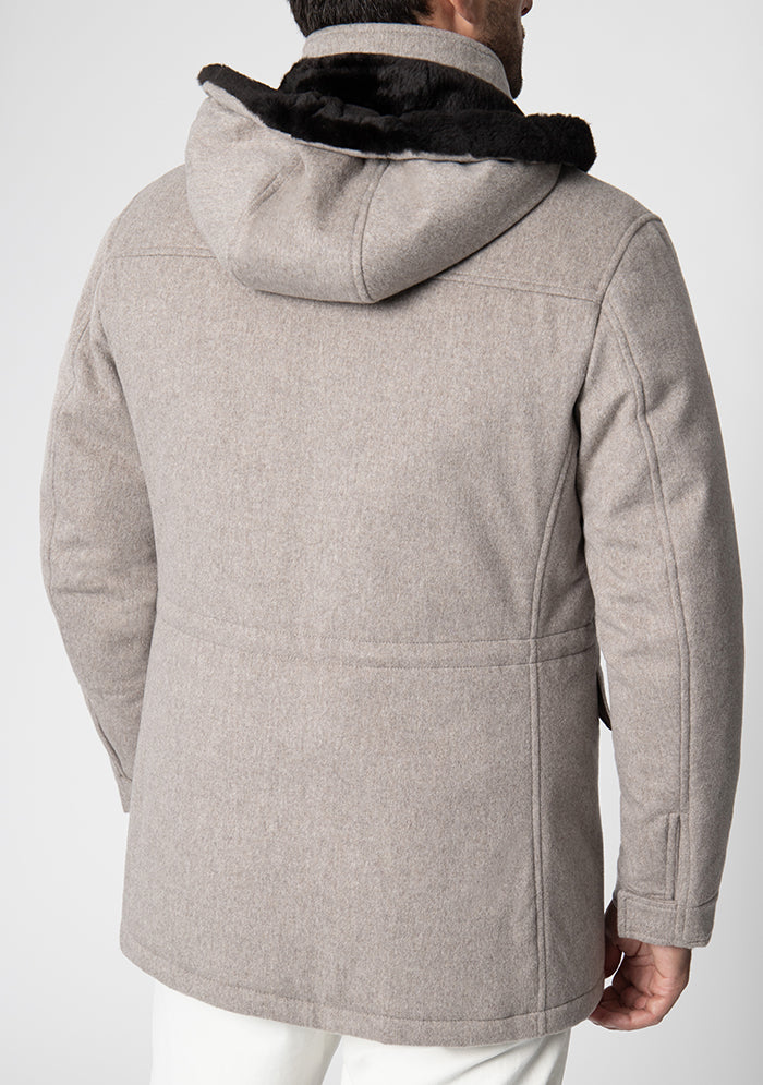 Luxury Caligola Cashmere & Beaver Fur Parka