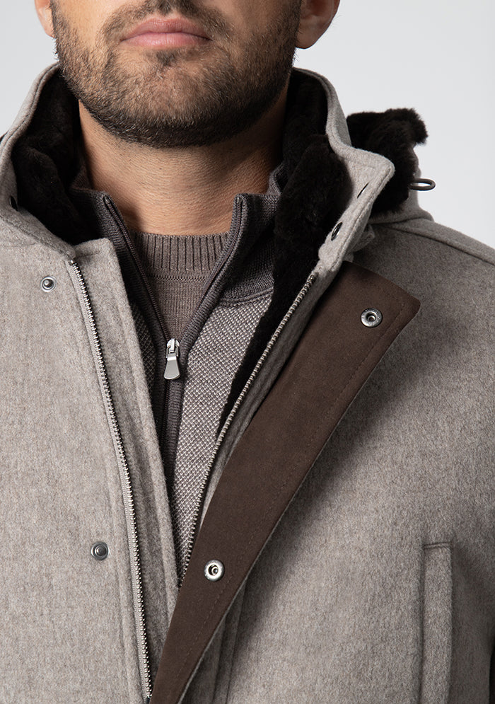 Luxury Caligola Cashmere & Beaver Fur Parka