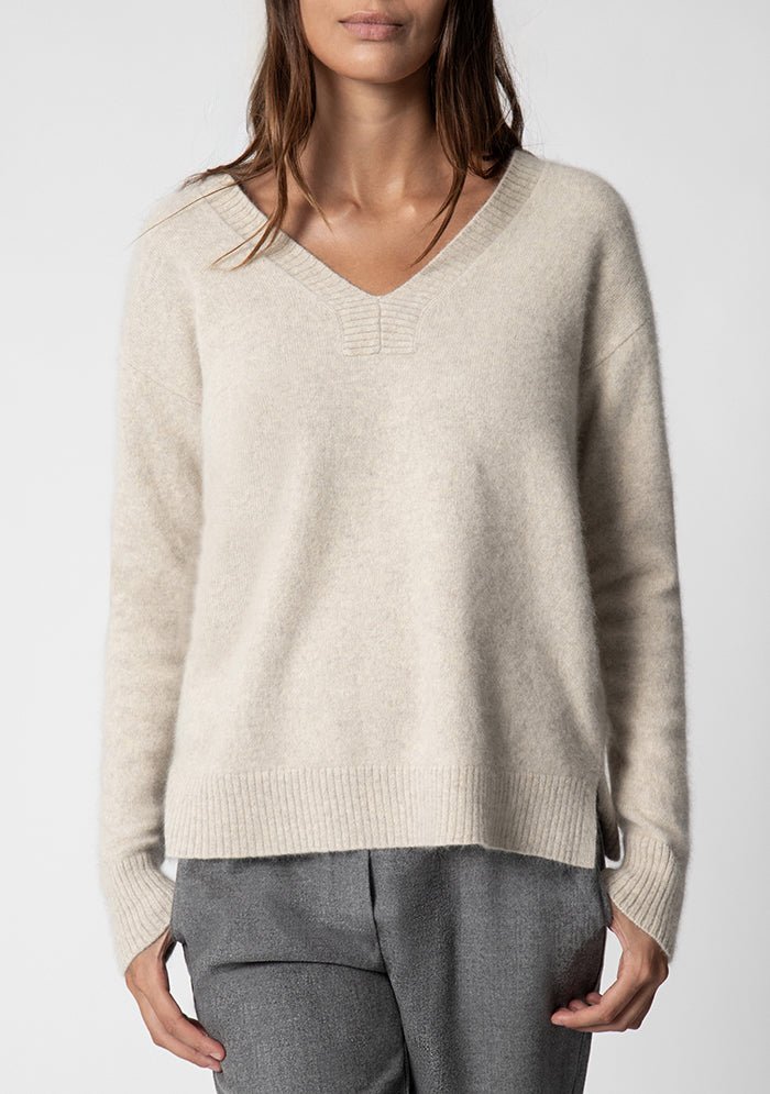Asiago Women's Raccoon V-Neck Sweater